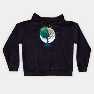 Tree of Butterflies Autumn Kids Hoodie